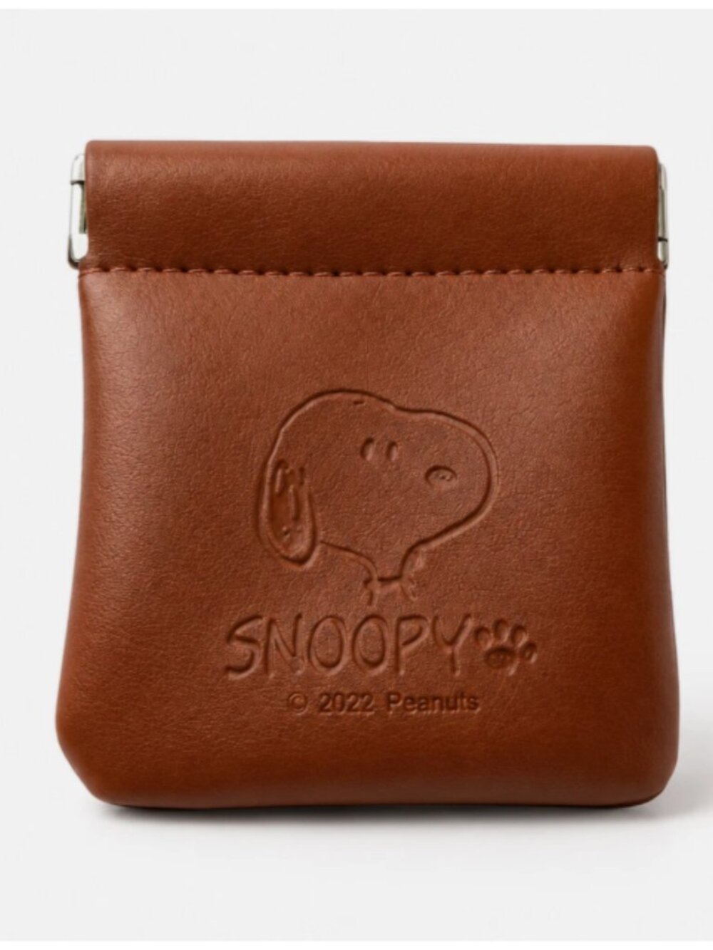 Snoopys Dog Cartoon Chestnut Leather Small Key ID Money Coin Case Wallet Pouch